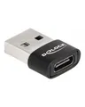 Produktbild: Delock USB 2.0 Adapter Typ-A Stecker zu Type-C Buchse schwarz Digital/Daten (60002)