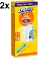 Produktbild: Swiffer Staubmagnet Starterkit, XXL Griff, 2 Tücher, effektive Staubentfernung, ergonomisches Design, ideal für große Flächen.