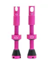 Produktbild: Peaty's X Chris King MK2 Tubeless Ventil Presta - Integrierter Speichenschlüssel & Ventilkernentfernungskappen, Mountainbike, Rennrad Fahrrad Reifen, Kompatibel einfügen, 7075 Aluminium - 42mm Rosa