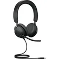 Produktbild: Evolve2 40 SE, Headset schwarz, Stereo, USB-C, MS