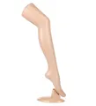 Produktbild: Strumpfbein für die Präsentation von Strümpfen und Socken, Dekobein - Weiblich, 74 cm Dekofuß mit Ständer, Schaufensterpuppe - Bein mit lebensechten Form, Sockenbein in Hautfarbe