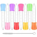 Produktbild: 8 Stück Pipette 5ml Pipetten Plastik Dropper Pipette Kinder Transparente Pipette Transparente Kunststoff-Pipetten Tropfenspitze für Süßigkeitenformen Futterspender Gummiförmchen Bastelarbeiten