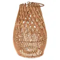 Produktbild: Windlicht Laterne Teelichthalter Rattan Braun mit Windlichtglas Ø 20 x H 30 cm