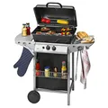 Produktbild: Clatronic® Gasgrill mit 2 Heizzonen | individuelle Temperatursteuerung | inkl. Grillrost + Warmhalterost | Grill mit praktischem Ablagekorb und großem Stauraum für Gasflasche | GG 3590