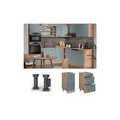 Produktbild: Vicco Schubladenunterschrank Küchenschrank R-Line Solid Eiche Blau Grau 40 cm modern