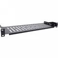 Produktbild: InLine® 19 Zoll Fachboden, 150mm, 10kg, 1HE, RAL 9005 schwarz