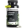 Produktbild: NATURAL ELEMENTS Vitamin D3/K2 - 2000 I.E. Tabletten