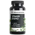 Produktbild: natural elements Vitamin D3 + K2 – > 99,7% all-trans MK-7 & 2000 IE Vitamin D3 – 240 Tabletten