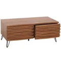 Produktbild: B-Ware Couchtisch MCW-M49, 2 Schubladen MDF 46x110x55cm, Walnuss-Optik