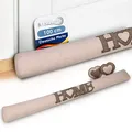 Produktbild: Beautissu Zugluftstopper 100 cm lang Tuuli - 1,1 kg Windstopper als Türvorleger, Haustür Rolle und Kälteschutz Luftstopper - Luftzugstopper Home Zugluft Stopper in Natur