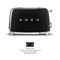 Produktbild: Toaster SMEG Schwarz Glänzend - 2 Scheiben - Auslauf Eu - Code TSF01BLEU -