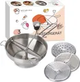 Produktbild: Wenburg Edelstahl-Passiergerät, 19,5 cm - spülmaschinenfest & mit 3 Siebeinlagen