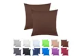 Produktbild: NatureMark Kissenbezüge Jersey Kissenbezüge, (2 Stück), Kissenhülle in vielen Größen und Farben (40 x 40 cm, Schoko braun)