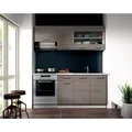 Produktbild: Küche Dave Mini 180 cm Küchenzeile Küchenblock Singleküche Eiche Sonoma Trüffel