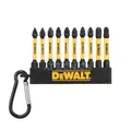 Produktbild: Set 10 Einsätze Kreuz PZ 57Mm DEWALT DT7276-QZ Mit Schlüsselanhänger Karabiner