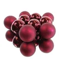 Produktbild: Kaemingk Christbaumkugeln Ox Blood dunkelrot 5 x glänzend & 5 x matt Ø 6 cm Glas