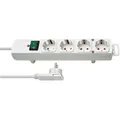 Produktbild: 1153120100 Steckdosenleiste Mit Schalter 4fach Weiß Flachstecker 1 St. - Brennenstuhl