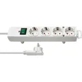 Produktbild: 1153120100 Steckdosenleiste Mit Schalter 4fach Weiß Flachstecker 1 St. - Brennenstuhl