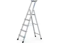 Produktbild: ZARGES Profi-Stufenleiter, einseitig begehbar, Aluminium eloxiert, mit Werkzeugablage, für Handwerk und Industrie, 5 Stufen inkl. Plattform