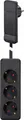 Produktbild: BACHMANN SmartPlug Flachstecker, mit 3x Schutzkontakt Steckdosenleiste, schwarz, 1,6 m