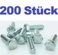 Produktbild: 200x M8 x 30 Sechskantschrauben Maschinenschrauben M8x30 DIN933 Gewindeschrauben