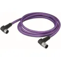 Produktbild: Wago PROFIBUS-Leitung;M12B-Buchse; winklig;M12B-Stecker; winklig;violett - 756-1106/060-005 - 1 Stück