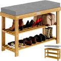 Produktbild: DeubaXXL DE Schuhbank FSC®-zertifiziertes Akazienholz 90x30x48cm 109679