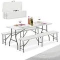 Produktbild: Bierzeltgarnitur Festzeltgarnitur Biertisch klappbar Bank Set 180 cm Juskys®
