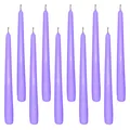 Produktbild: 0,07 €/h Spitzkerzen 10 x 8 Stunden Brenndauer D 23,5 mm x H 245 mm lila flieder