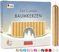 Produktbild: BRUBAKER Tafelkerze Baumkerzen aus Wachs (1 Packung Christbaumkerzen, 20-tlg., Wachskerzen für Weihnachtsdekoration, bunte Weihnachtskerzen), rauchfreie und geruchsneutrale Pyramidenkerzen
