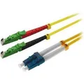 Produktbild: Helos fiber optic cable E2000 APC (LSH) / LC Duplex 9/125 OSm OS2 yellow 0.5 m (0.50 m) (59577.0)