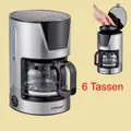 Produktbild: Cloer Glaskrug-Kaffeemaschine 5251 - für 6 Tassen Kaffee - Edelstahl/schwarz