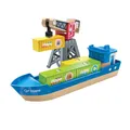 Produktbild: Hape Frachtschiff und Hafenkran - Holzspielzeug für Kinder, realistisches Spielset mit Kran, Schiff und Containern, fördert Kreativität, Motorik und Rollenspiel, geeignet ab 3 Jahren