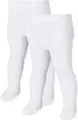 Produktbild: Playshoes Kinder Strumpfhose Uni Doppelpack Weiß Gr. 110/116