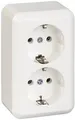 Produktbild: Elso 395404 Steckdose 2-fach 16A, Contura Schraubklemme, reinweiß