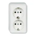 Produktbild: ELSO 395404 AP-Steckdose 395404 2fach 16A CONTURA reinweiß 1St.