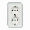 Produktbild: ELSO AP-Steckdose 395404 2fach 16A CONTURA reinweiß