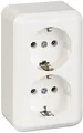 Produktbild: Elso 395404 Steckdose 2-fach 16A, Contura Schraubklemme, reinweiß