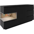 Produktbild: Minecraft Sideboard, Schwarz, Holzwerkstoff, 5 Schublade(n) Schubladen, 160x80x40 cm, Beleuchtung, Wohnzimmer, Kommoden & Sideboards, Sideboards