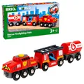 Produktbild: BRIO World 33844 Feuerwehr-Löschzug - Feuerwehrzug mit Feuerwehrschlauch und Wassertank - Kleinkindspielzeug empfohlen ab 3 Jahren