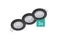 Produktbild: Oktaplex lighting LED Einbaustrahler Sedan Deckenstrahler schwarz dimmbar, Drehbar, Dimmbar, inklusive Leuchtmittel, warmweiß, 2700K 370lm 4,9W Einbauleuchte 230V