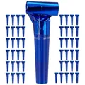 Produktbild: Relaxdays Partytröten 50er Pack, Luftrüssel Kinder, Tröten Kindergeburtstag, Party Pack Krachmacher, Blasrüssel, blau