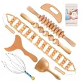 Produktbild: 7PCS Holzmassage Set, Maderotherapie Massage Tools Set mit Massage Roller Kopfmassagegerät, Faszienmassage Holz Massagegerät für Körpermassage, Muskelmassage, gegen Cellulite für Lymphdrainage