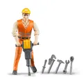 Produktbild: Bruder Bauarbeiter mit Zubehör Bworld Baustellen Spielfigur 60020 11164