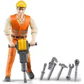 Produktbild: bruder bworld 60020 Bauarbeiter mit Zubehör Spielfigur