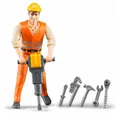 Produktbild: Bruder® Spielfigur bruder Bauarbeiter mit ZubehÃ¶r, Spielfigur