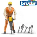 Produktbild: Bruder Toys 60020 Bauarbeiter Mit Zubehör Bewegliche Glieder Und Kopf 1:16