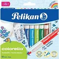 Produktbild: Pelikan Colorella - Marker - für Textil - gemischte Farben - Mittel (Packung mit 12)