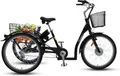 Produktbild: SachsenRAD E-Bike Cargo Lastenrad T3A 250W 36V,16AH|100Nm BAFANG Mittelmotor mit 8-Gangschaltung für Kindertransport Ebike Pedelec,LG-Zelle schwarz inkl.Regenabdeckung