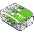 Produktbild: Wago Verbindungsklemme Compact, 221-422, 2 Leiter, 4mm², mit Hebel, Green Range, 100 Stück
